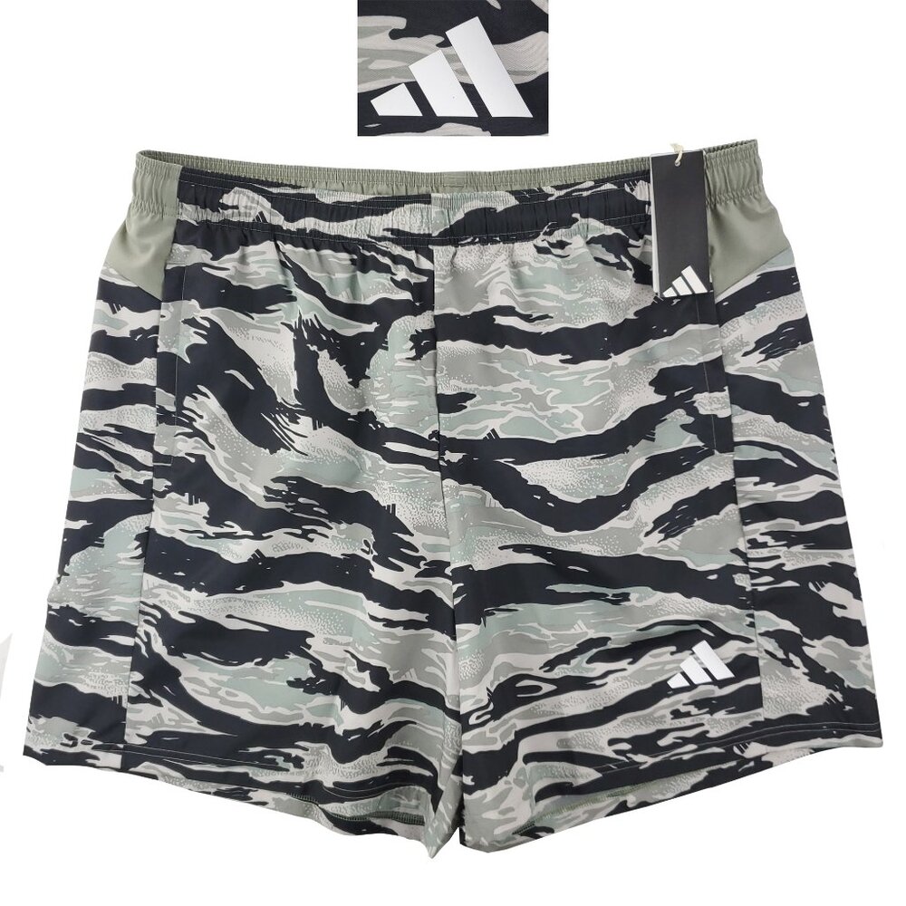Adidas Shorts Training Camo AOP Lightweight 7" Inseam Zip Pockets Men's 2XL NWT
